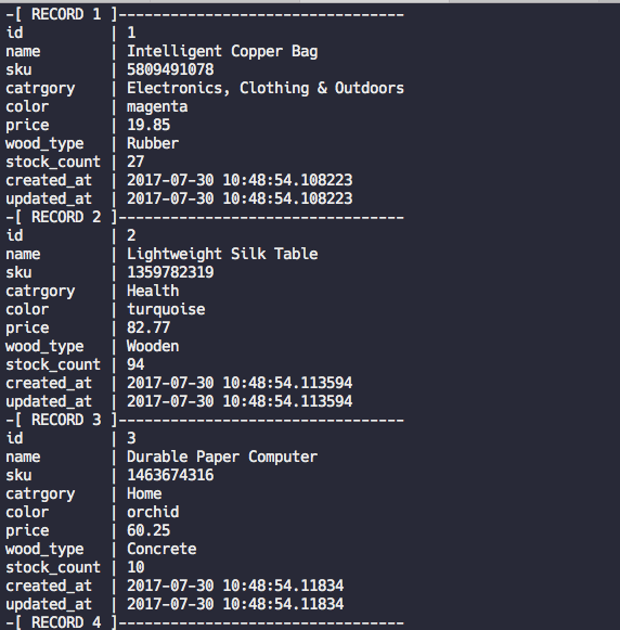 expanded display psql